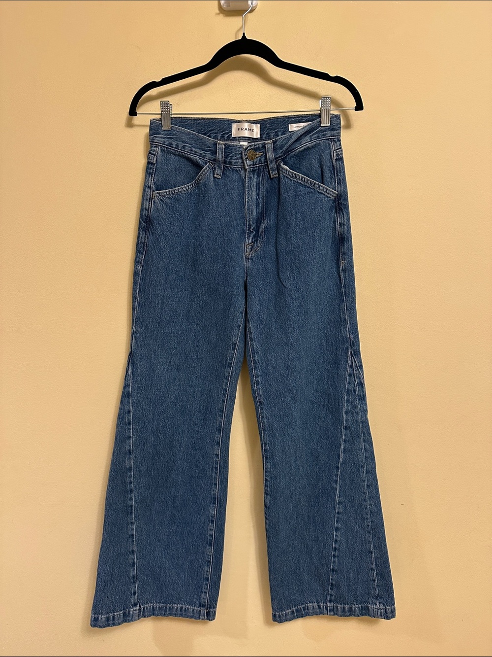 FRAME DENIM Le Baggy Palazzo Jeans 25 $288